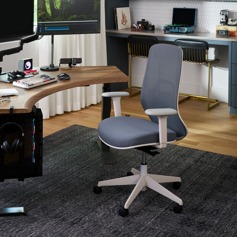 vari ascent chair in steel blue in home office setting image number null
